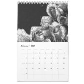 Psychedelische Grunge-Rosen Kalender (Feb 2027)