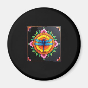 Psychedelische Heilige Geometrie Mandala Insekt Na Magnet