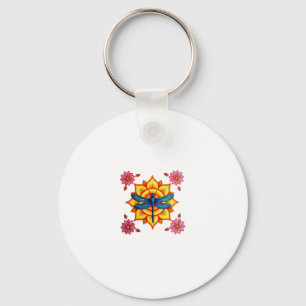Psychedelische Heilige Geometrie Mandala Insekt Na Schlüsselanhänger