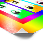 Psychedelische, helle Augen Fotodruck (Ecke)