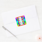 Psychedelische, helle Augen Quadratischer Aufkleber (Umschlag)