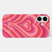 Psychedelische Herzkalligraphie Skriptnamen Pinks Case-Mate iPhone Hülle (Rückseite (Horizontal))