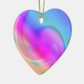 Psychedelische Herzverzierung Keramik Ornament (Links)