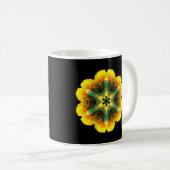 Psychedelische Hippie-Blume Kaffeetasse (VorderseiteRechts)