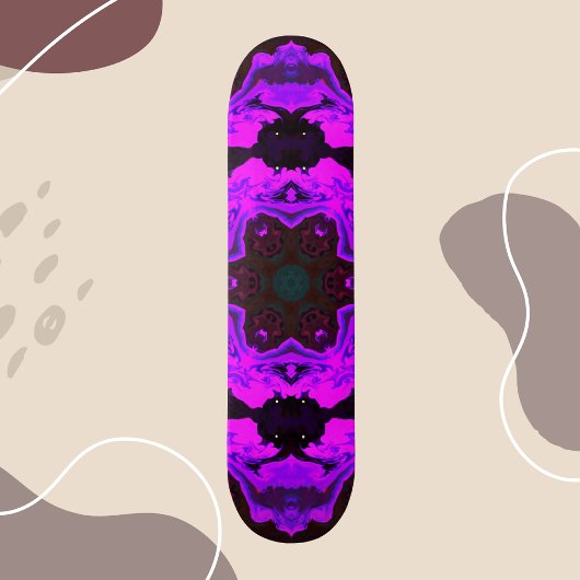 Psychedelische Hippie-Blume Lila Skateboard