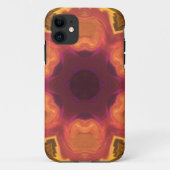 Psychedelische Hippie-Blume Orange Lila und gelb Case-Mate iPhone Hülle (Rückseite)