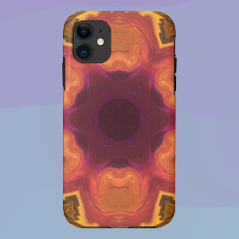 Psychedelische Hippie-Blume Orange Lila und gelb Case-Mate iPhone Hülle