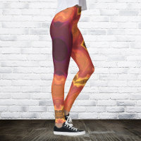 Psychedelische Hippie-Blume Orange Lila und gelb