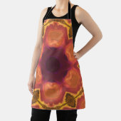 Psychedelische Hippie-Blume Orange Lila und gelb Schürze (InSitu)