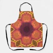 Psychedelische Hippie-Blume Orange Lila und gelb Schürze (Vorderseite)