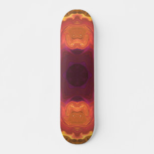 Psychedelische Hippie-Blume Orange Lila und gelb Skateboard