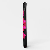 Psychedelische Hippie-Blume Rosa und Schwarz Case-Mate iPhone Hülle (Hinten/Links)