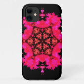 Psychedelische Hippie-Blume Rosa und Schwarz Case-Mate iPhone Hülle (Rückseite)