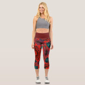 Psychedelische Hippie-Leggings Capri Leggings (Vorderseite)