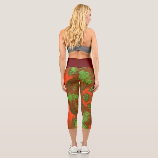 Psychedelische Hippie-Leggings Capri Leggings (Rückseite)