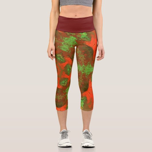 Psychedelische Hippie-Leggings Capri Leggings (Vorderseite)