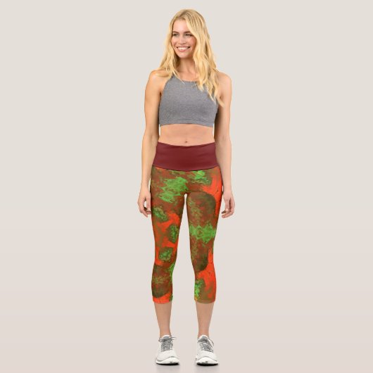 Psychedelische Hippie-Leggings Capri Leggings (Vorderseite)