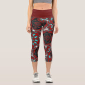 Psychedelische Hippie-Leggings Capri Leggings (Vorderseite)