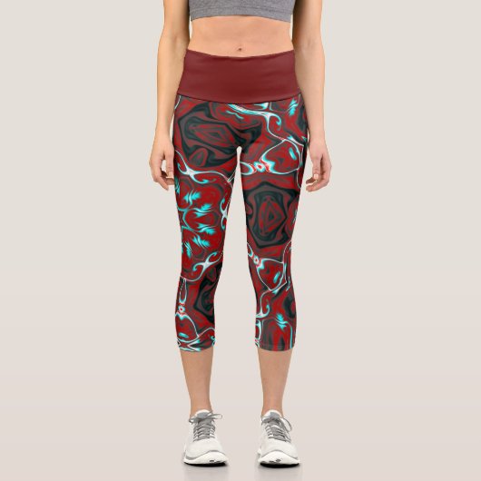 Psychedelische Hippie-Leggings Capri Leggings (Vorderseite)