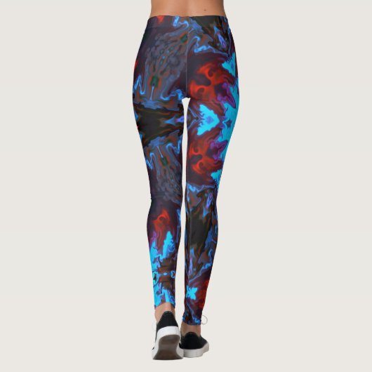 Psychedelische Hippie-Leggings Leggings (Rückseite)