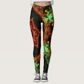 Psychedelische Hippie-Leggings Leggings (Vorderseite)