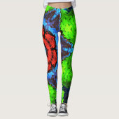Psychedelische Hippie-Leggings Leggings (Vorderseite)