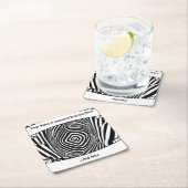 Psychedelische Illusion 4" Rechteckiger Pappuntersetzer (Vor Ort)