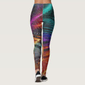 psychedelische Illusion bunter Kunst Leggings (Rückseite)