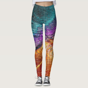 psychedelische Illusion bunter Kunst Leggings