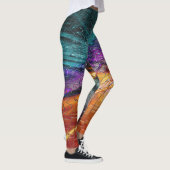 psychedelische Illusion bunter Kunst Leggings (Rechts)