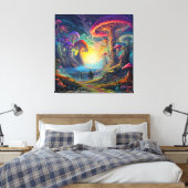 Psychedelische Illustration Leinwanddruck (Insitu (Schlafzimmer))