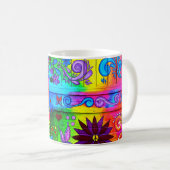 psychedelische Kaffee-Tasse des Hippie Kaffeetasse (VorderseiteRechts)