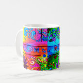 psychedelische Kaffee-Tasse des Hippie Kaffeetasse (Vorderseite Links)