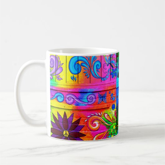 psychedelische Kaffee-Tasse des Hippie Kaffeetasse (Links)