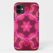 Psychedelische Kaleidoskop-Blume Rosa und Grün Case-Mate iPhone Hülle (Rückseite)