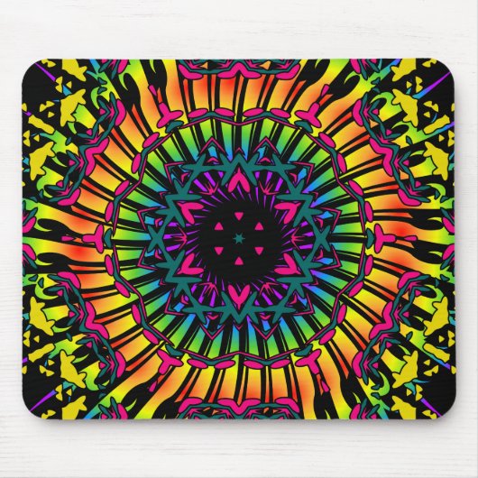 Psychedelische Kaleidoskop-Grafik: Mousepad (Vorne)