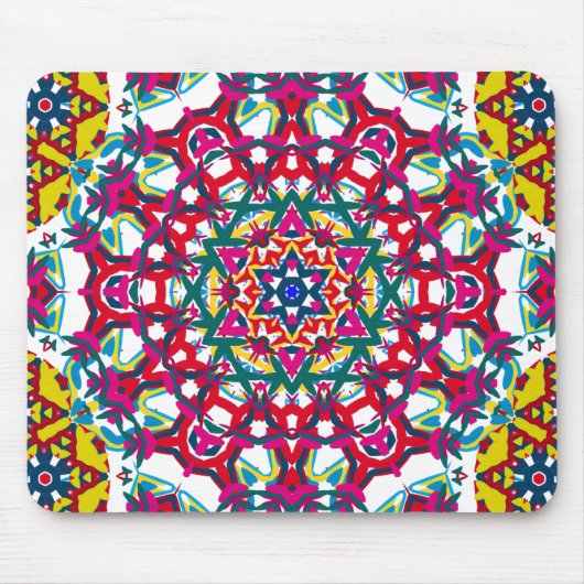 Psychedelische Kaleidoskop-Grafik: Mousepad (Vorne)