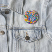 Psychedelische Katze, Louis Wain Button (Beispiel)