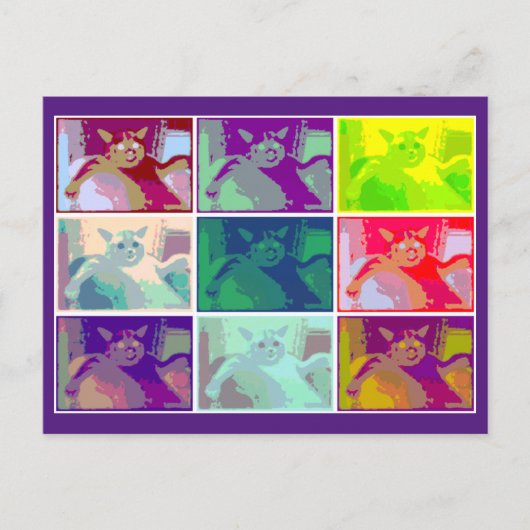 Psychedelische Katze, Louis Wain, Katze Art  Postkarte (Vorderseite)