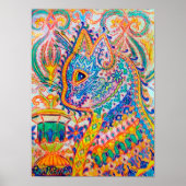 Psychedelische Katze, Louis Wain Poster (Vorne)