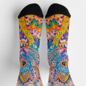 Psychedelische Katze, Louis Wain Socken (Oben)