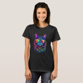 Psychedelische Katze T-Shirt (Vorne ganz)