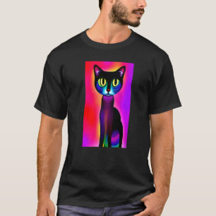 psychedelische Katze T-Shirt
