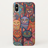 Psychedelische Katzen. Hippy, Bohemisch, BoHo Case-Mate iPhone Hülle (Rückseite)