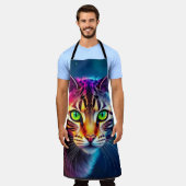 psychedelische Katzen-Schürze Schürze (Getragen)