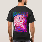 Psychedelische Katzen T-Shirt (Rückseite)