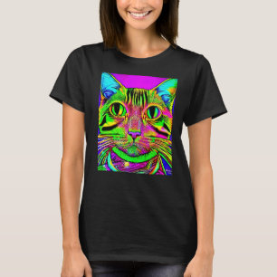 Psychedelische Kitty Kitten in Katze Style 1 T-Shirt