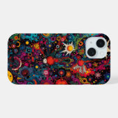 Psychedelische Kosmische Handyhülle iPhone 15 Hülle (Rückseite (Horizontal))