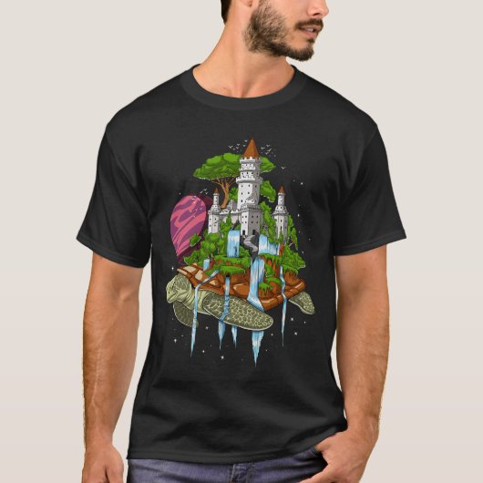 Psychedelische Kosmische Schildkröte T-Shirt (Vorderseite)