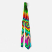 Psychedelische Krawatte mit Tie Dye im Retro-Surre (Rückseite)